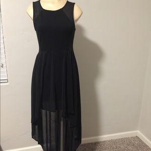 Black high low dress